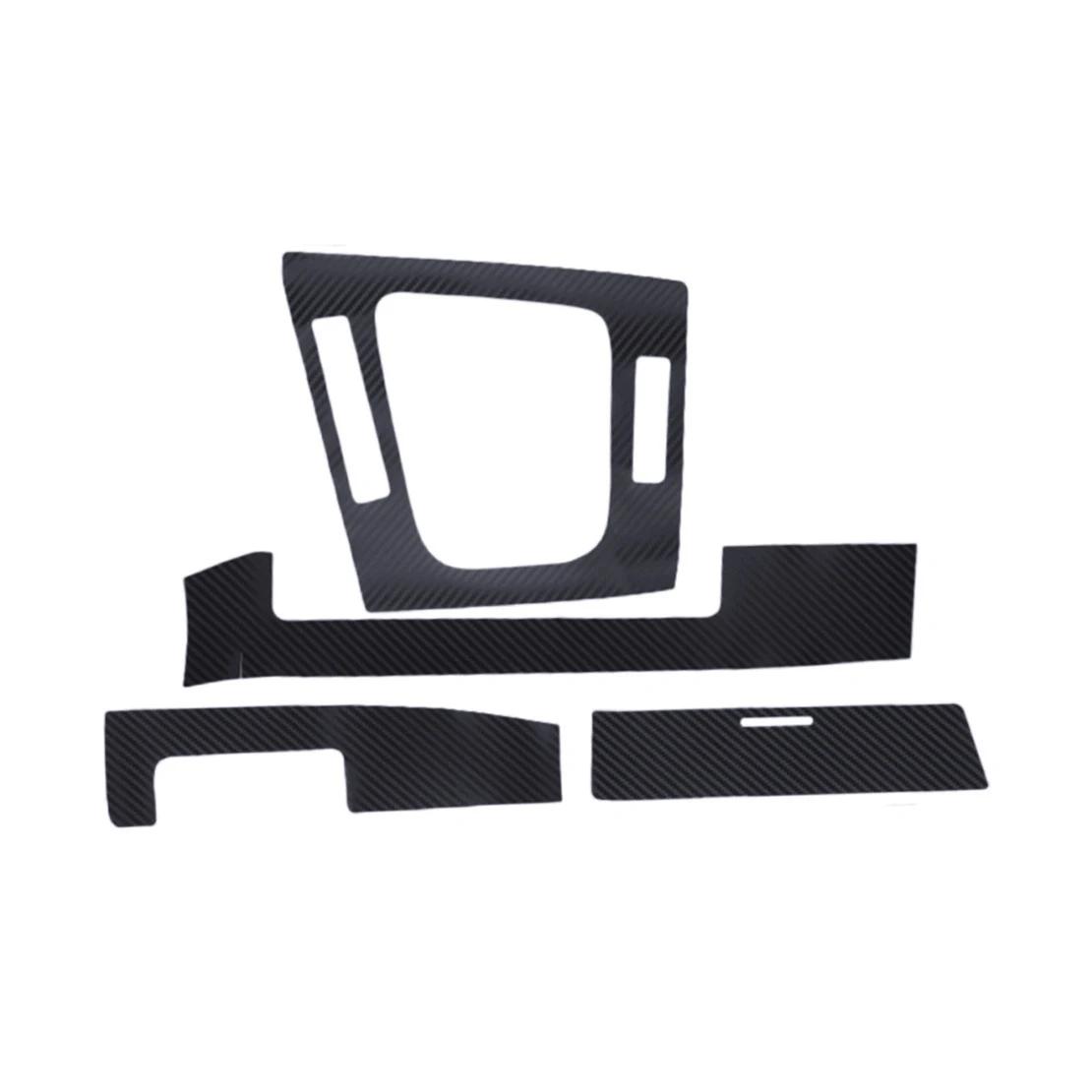 LHD الداخلية داش مجلس والعتاد التحول غطاء اللوحة المركزية ثلاثية الأبعاد ألياف الكربون الأسود نمط بولي كلوريد الفينيل صالح لسيارات BMW 3 سلسلة E46 1998-2005 جديد #5