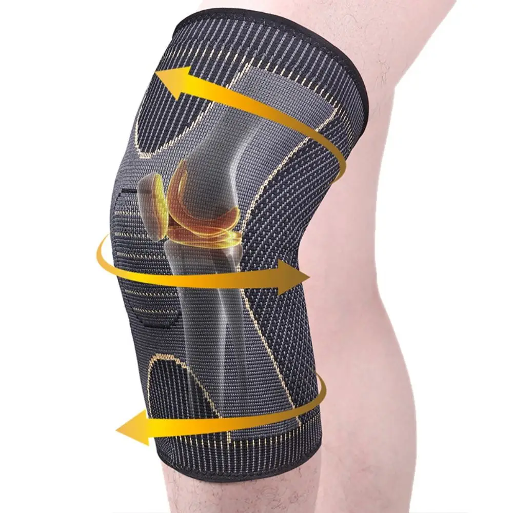 

Sport Knee Pad Fiber Running Knee Brace Breathable Soft Patella Protect Band Comfortable Damping Badminton Knee Brace Volleyball