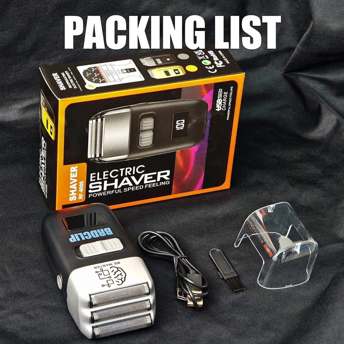 Men professional shaver cordless hair clipper 7000RPM Trimmer ABS Shell Barber Shop Oil Head Salon Hair Trimming BRDCLIP 8008