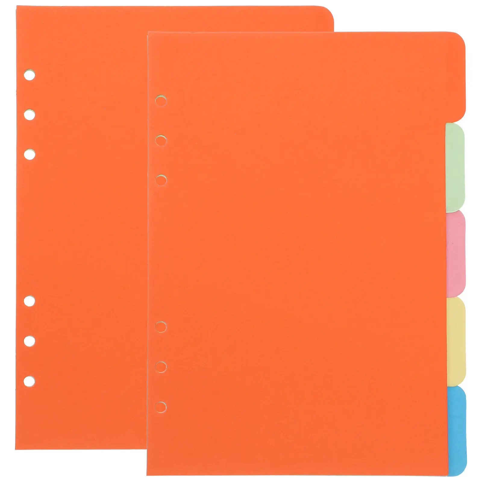 

2Sets A5 Index Dividers 5 Color Tab Divider Set for Ring Binder Extra Wide Tabs Secure Insert Reinforced Holes Document
