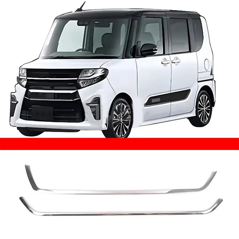 

For Daihatsu Tanto LA650 2022 ABS Silver Car Style Car Dashboard Air Outlet Frame Sticker Car Interior Accessories 2Pcs