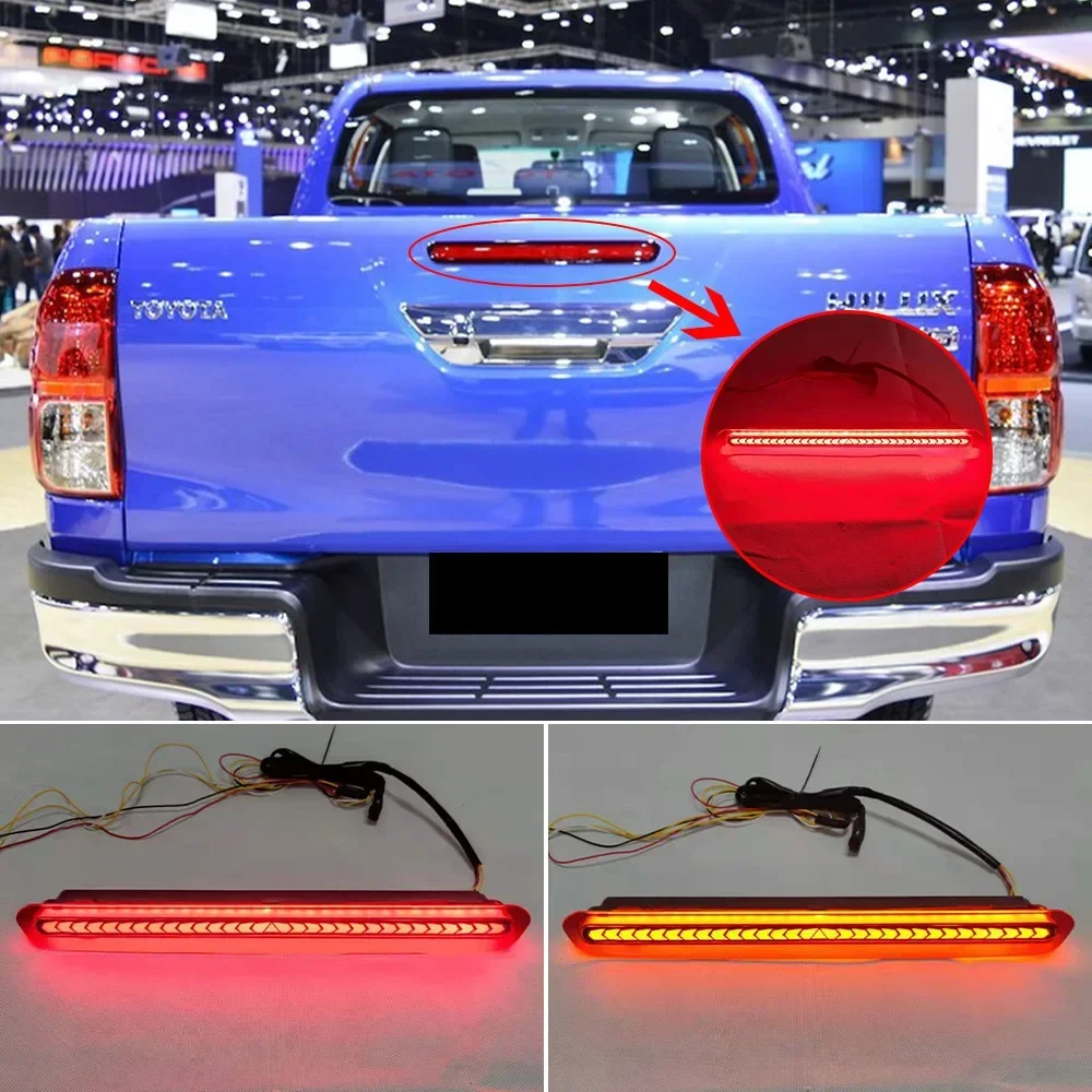 New！ 1PCS High Mount Brake Light For Toyota Hilux REVO 2015 2016 2017 2018 2019 2020 2021 High Positioned Third Tail turn signal