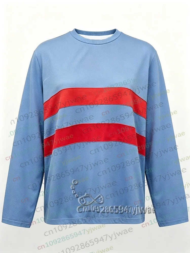 Undertale Deltarune Kris Cosplay Crewneck T-shirt Long Sleeve Loose Fashion Unisex Tshirt Casual Sportswear Women Men Beach Tops