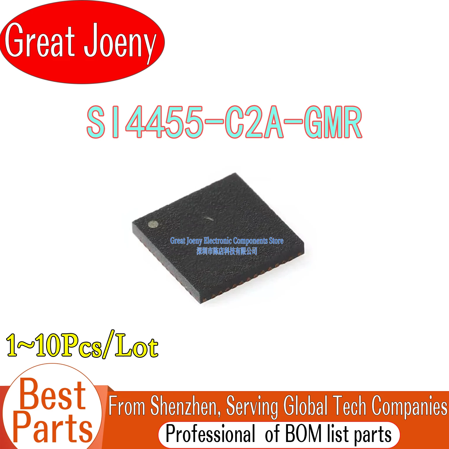 (1-10 Piece)100% New SI4455-C2A-GMR 455A SI4455-C2A IC RF Transceiver Chipset QFN-20