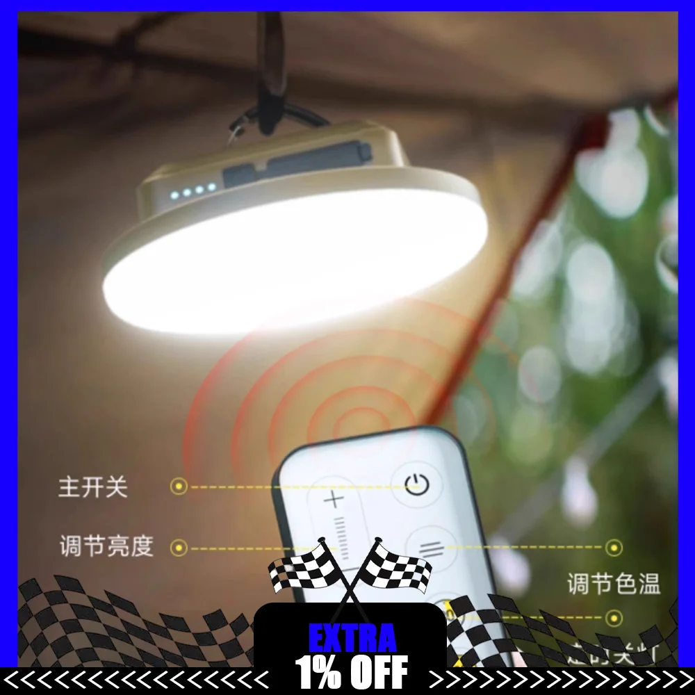 

LEM H6/H6 Pro Лампа для кемпинга Перезаряжаемая лампа для кемпинга Непромокаемая уличная лампа с дистанционным управлением 1600LM 10000 мАч Магнитный фонарь