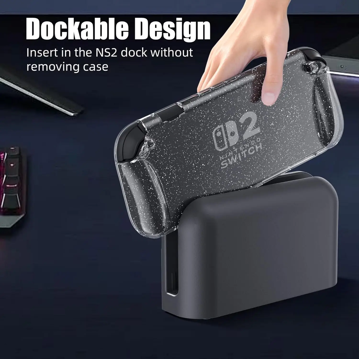 غطاء حماية ناعم قابل للإرساء من مادة TPU لهاتف نينتندو سويتش 2 حافظة واقية مقاومة للصدمات