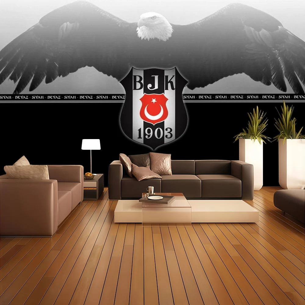 Fondo de fotografía de fiesta de lona decoración de fondo de cartel Besiktas BJK de moda