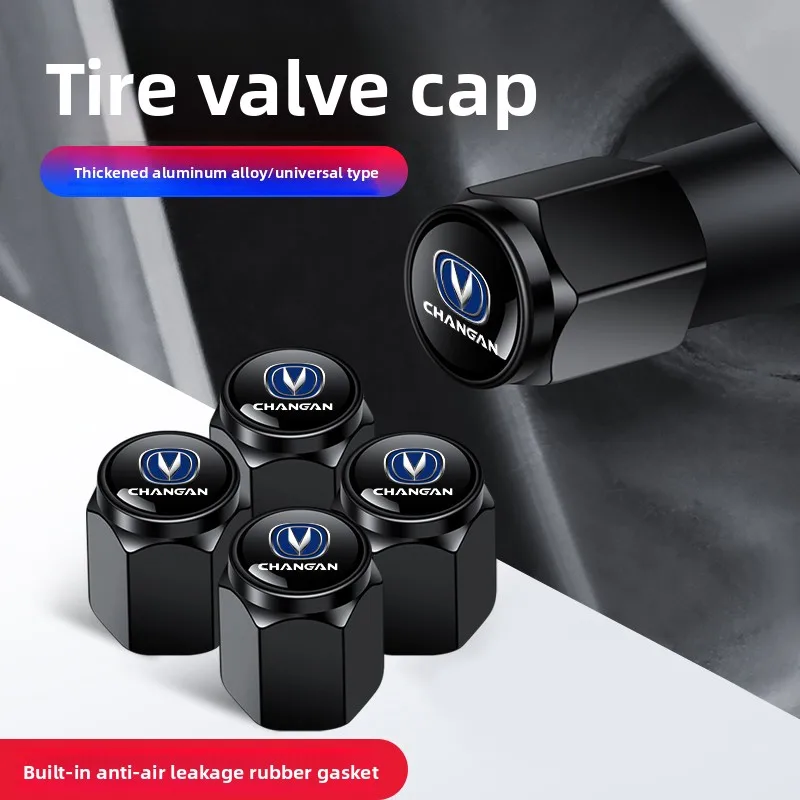 Car Wheel Tire Valve Caps Tyre Rim Stem Covers Sticker For Changan CS35 CS55 CS75 CS95 Plus EADO CX70 CS85 UNI-T UNI-K Oshan X7