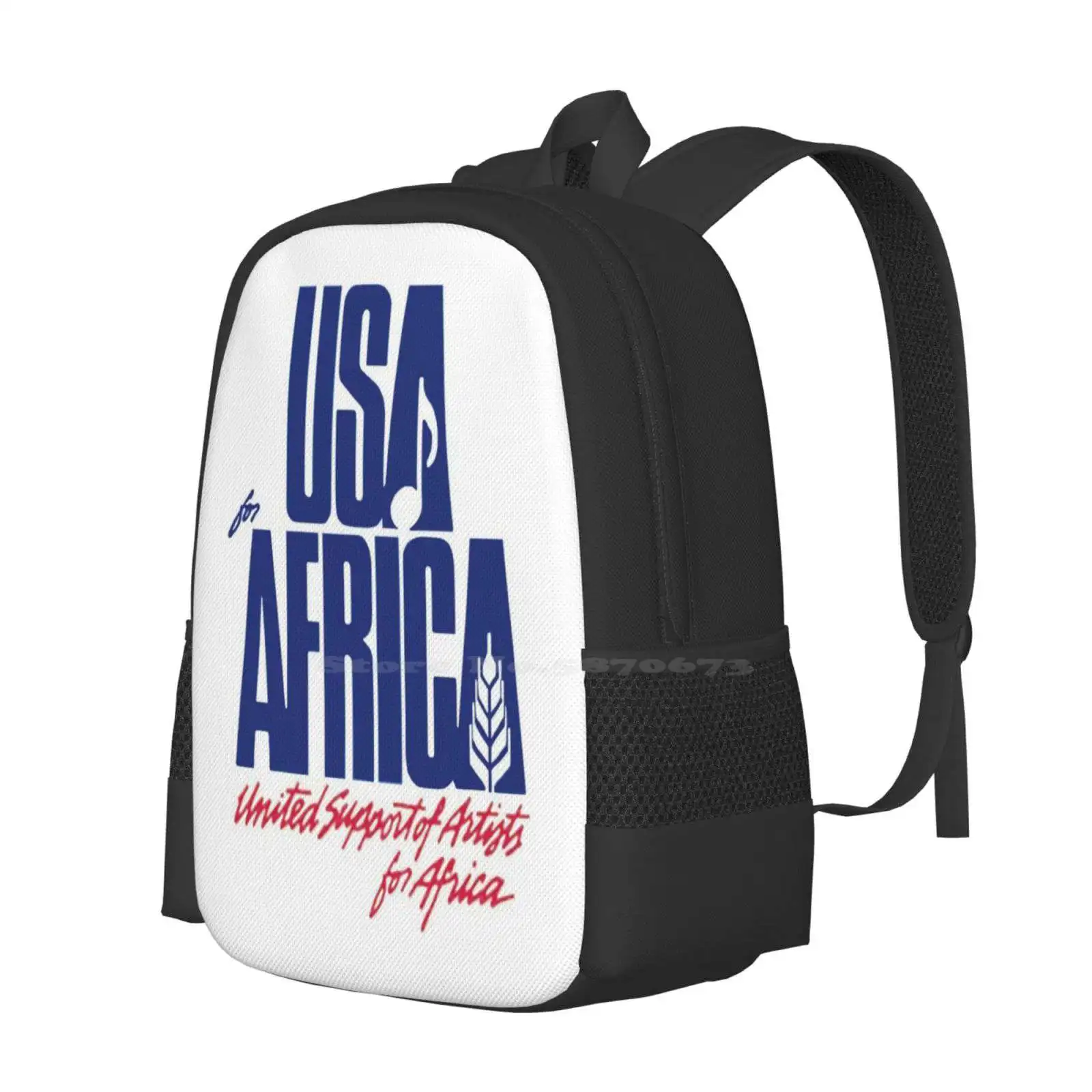 We Are The World Pattern Design Laptop Travel School Bags Usa For Africa We Are The World Michael Jackson United State Artists