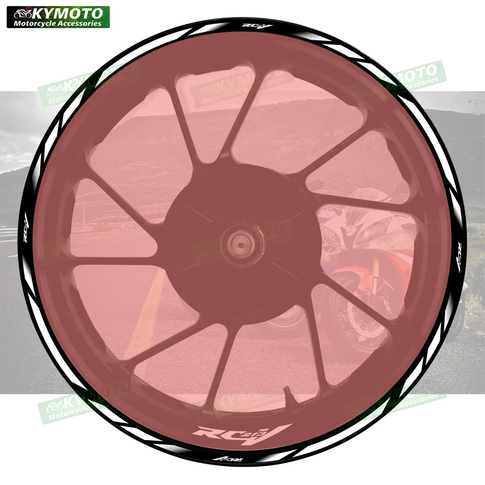 

Для Honda RCV213 RCV 213 аксессуары для мотоциклов 17-дюймовые наклейки на передние и задние колеса ступица светоотражающие полосы наклейки украшения