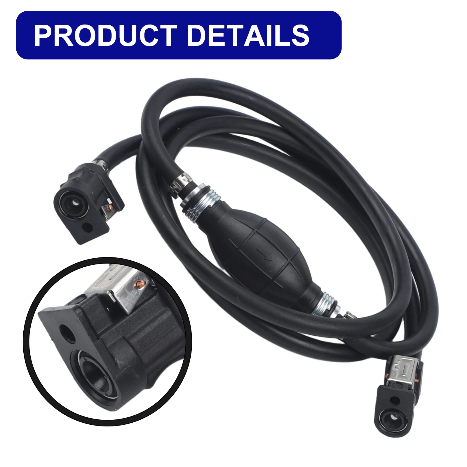Reliable Marine Gas Line Setup Compatible with For Engines Flexible Rubber and Nylon for braided Construction 2m Length