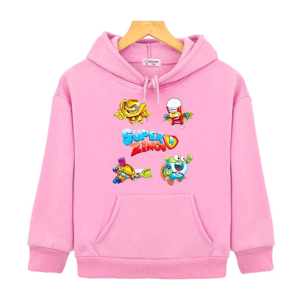 Super Zings Game Kids Hoodies SuperZings Streetwear Long Sleeve Boys Girls Sweatshirts  Autumn/Winter Cartoon Children Pullovers