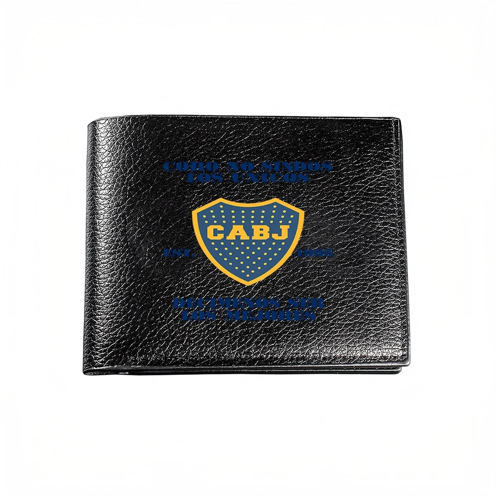 CABJ Shield Emblem Men's Wallet Casual Business Fashion Print Design Classic Style Card Holder With Team Spirit Motif