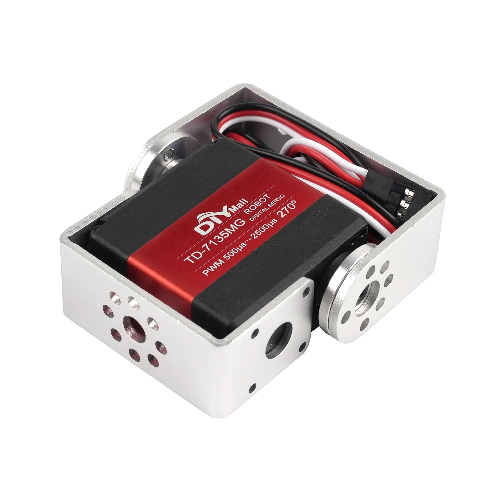35kg Metal Gear Digital RC Servo 4.8-8.4V 180/270 Degree Dual-Axis Servo Brushed Motor Angle Control for Robots RC Cars Crawler