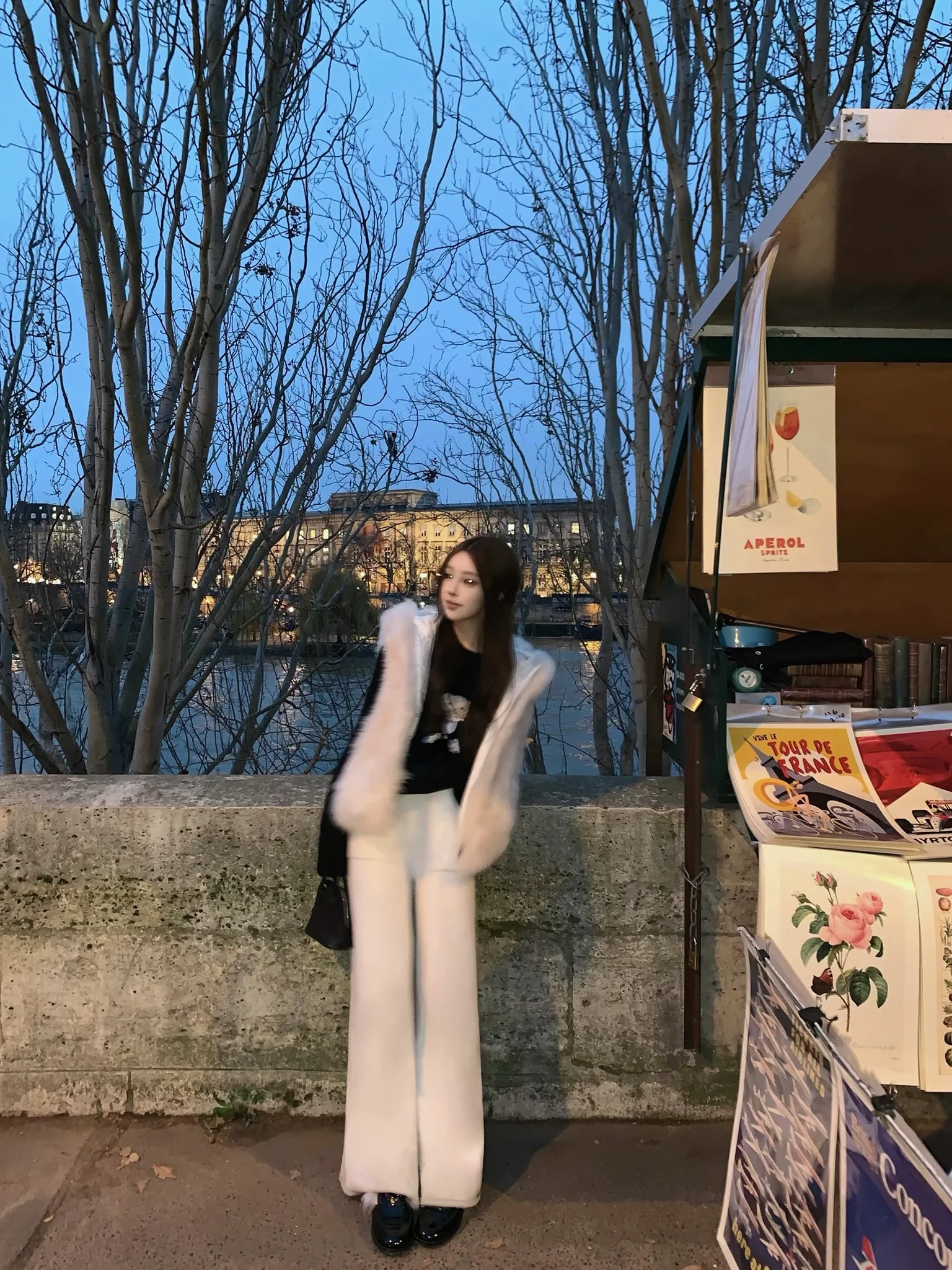 

Woppei High Waist Wide Leg Knitted Pants Women's Faionable Casual Sle Winter New Double ket Design Comfortable Lazy Chic