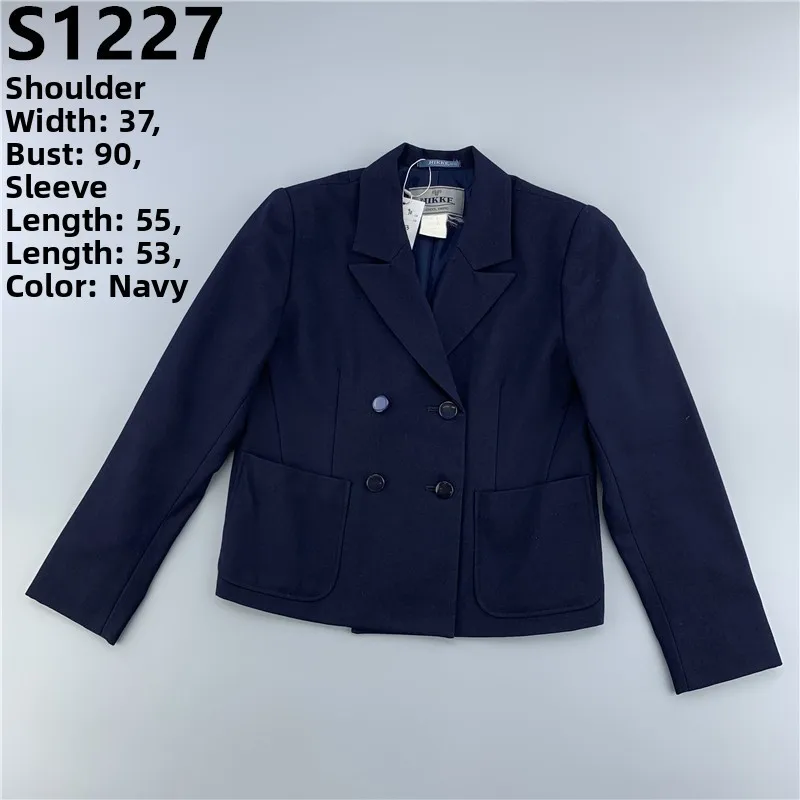 スリムフィット学生服ジャケット レディーススタイル ブリティッシュ 秋冬コート 可愛い女子学生 ウェスタン風スーツ アウター カレッジ風