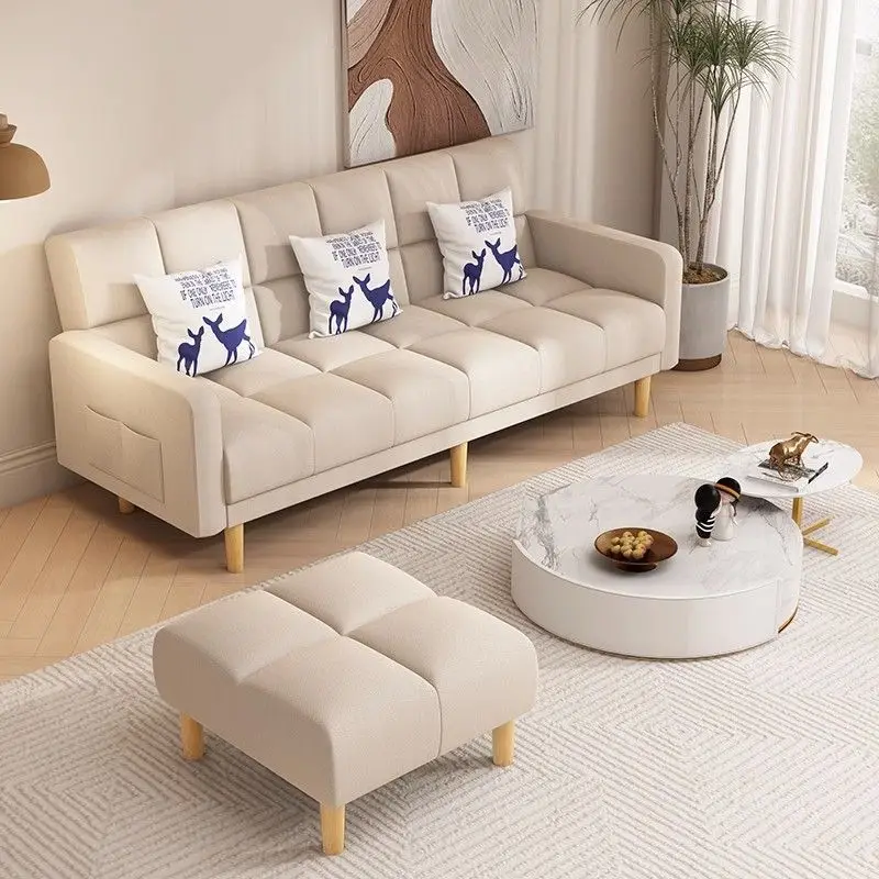 Modern simple household living room Fabric sofa Small apartment rental house Simpl