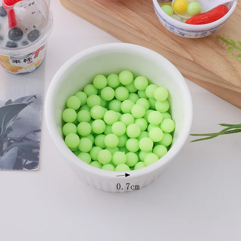 Simulatie tapiocasiroop kaviaar Jelly bean Schattige Mini Suiker Snoepjes Voedsel DIY Sieraden Maken Haarstrikken Accessoires 100st/lot