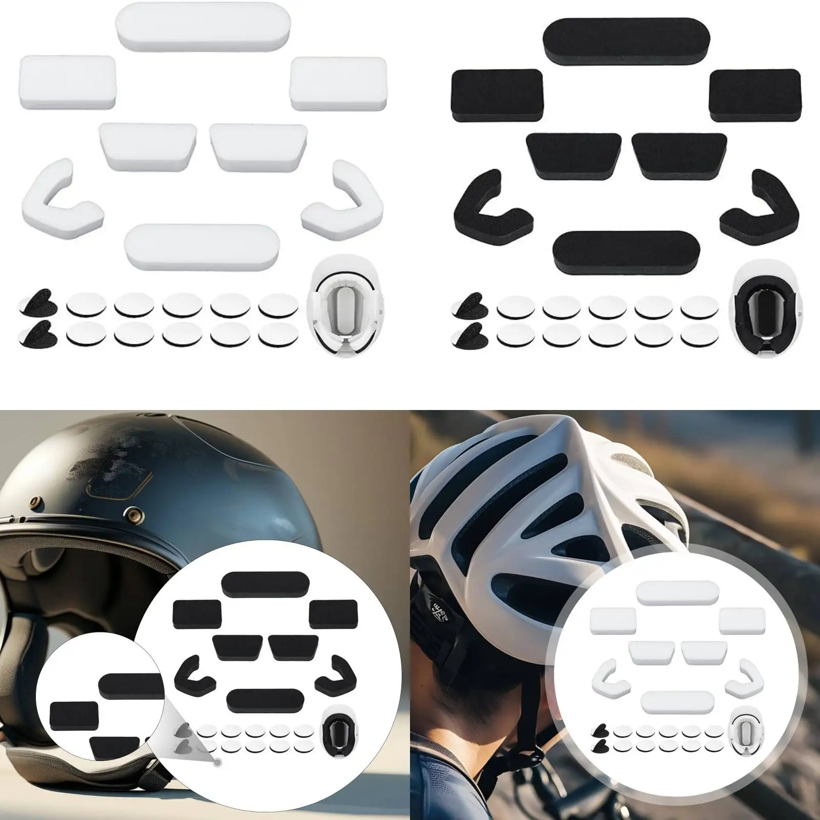 Universal Helmet Padding Insert Reusable Comfort Mat for Folding Helmet Accessories Cushion Upgrade for Large Safety Helmet