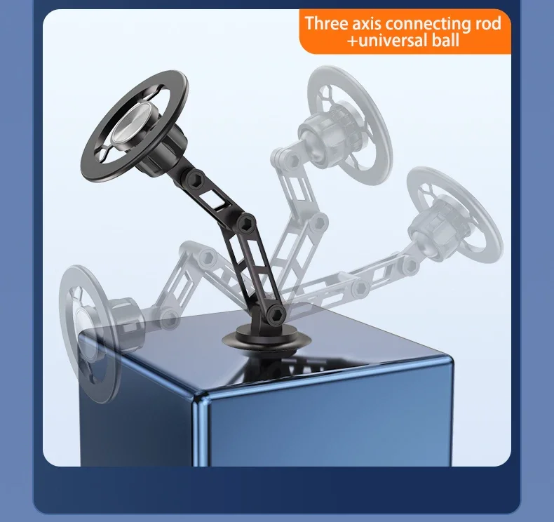 360 Rotation Foldable Magsafe Magnetic Car Phone Holder Auto Dashboard Windshield GPS Navigation Car Bracket Zinc Alloy Stand