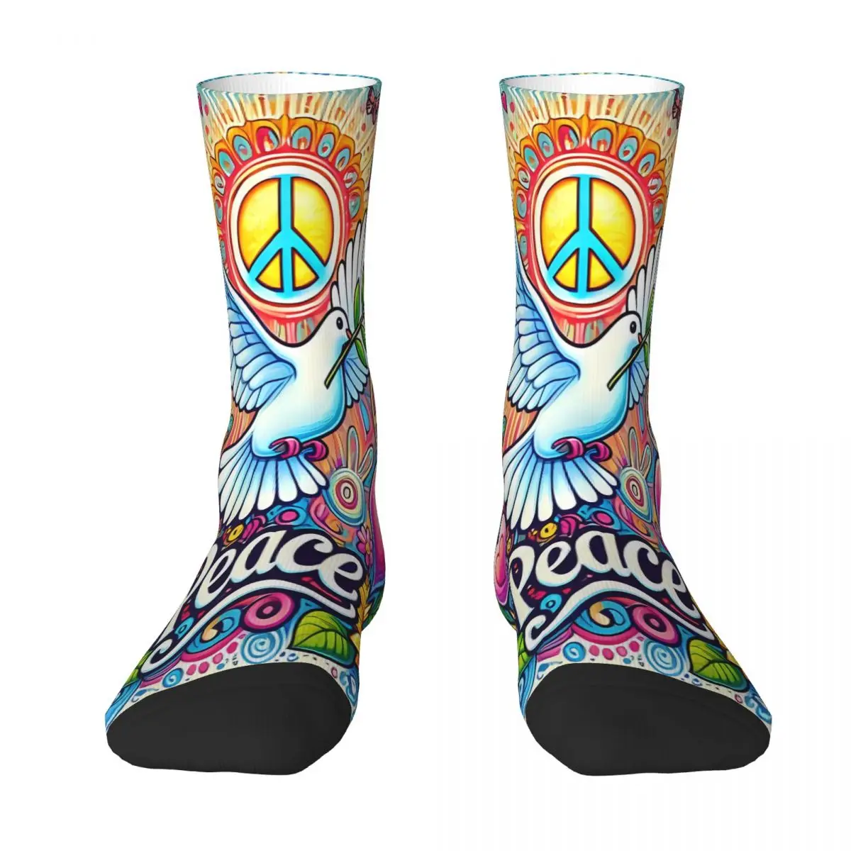 Love And Peace Sock Printed Man Polyester