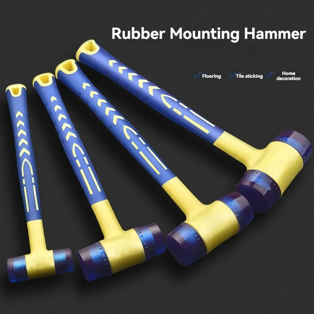 Installation Hammer Double-Headed with Insulation, Detachable Rubber Hammer featuring a 25mm to 45mm Head Rubber Handle LK-AA64