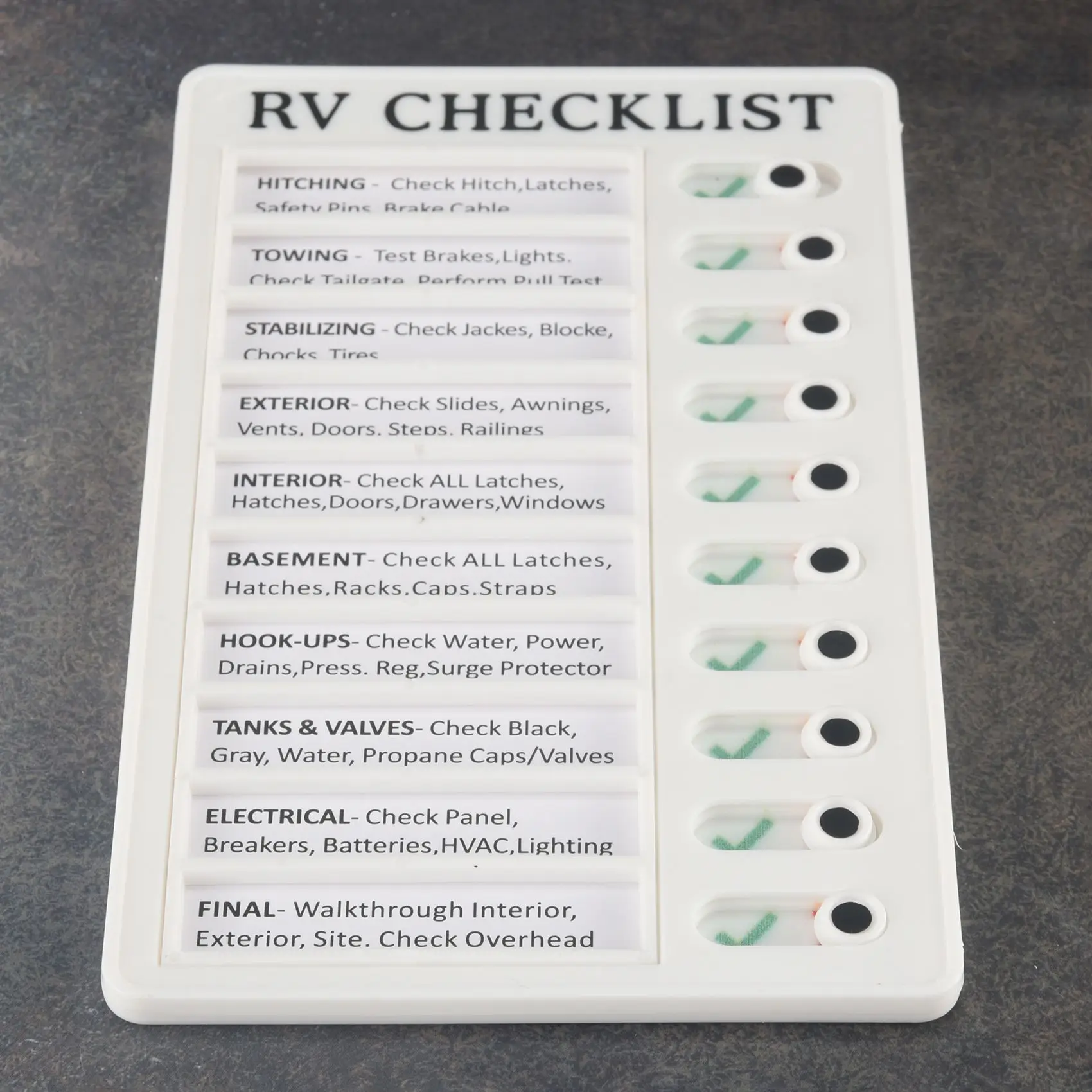 AED5-Memo Plastic Board, Detachable And Reusable Creative Memo Checklist For Check Items And Form