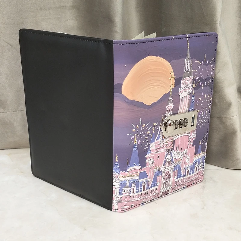 New Cute Password Book with Lock Diary Thickened Creative Hand Ledger Student Notepad Stationery Notebook A5