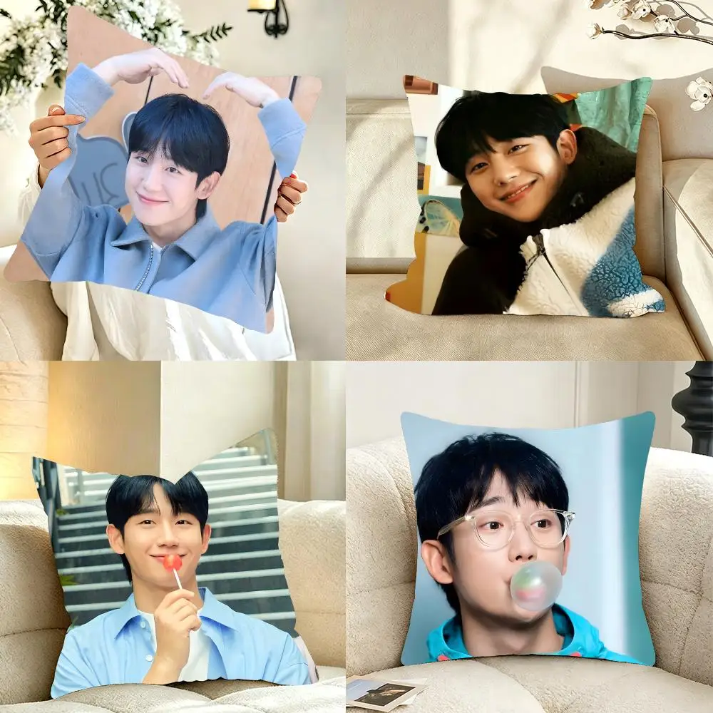 Gentle Celebrity J-Jung Hae-in Cushion Cover Bedroom bed reading backrest cushion Festive plush holiday Soft plush throw
