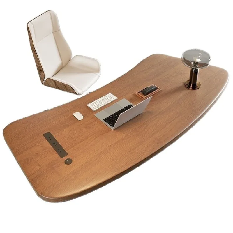 Creative women's office desk and chair combination light luxury high sense