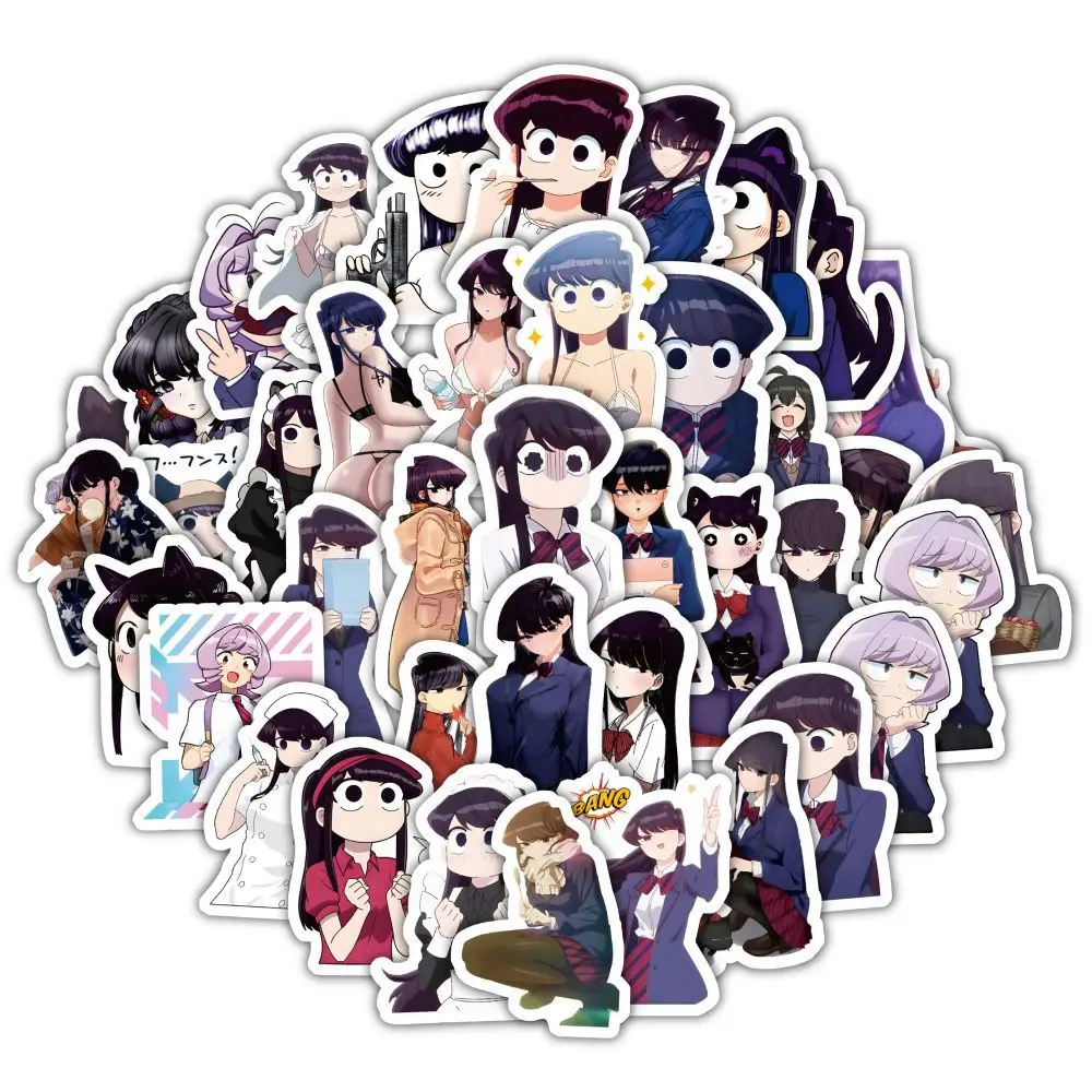 10/60PCS Anime Komi는 스티커를 통신할 수 없습니다 만화 귀여운 섹시한 Komi Shouko 맞춤형 크리 에이 티브 장식 스크랩북 데칼