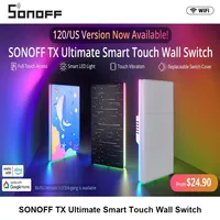 SONOFF TX Ultimate Smart Wall Switch Full Touch Access LED Light Edge Multi-Sensory EWeLink Remote Control Via Alexa Google T5