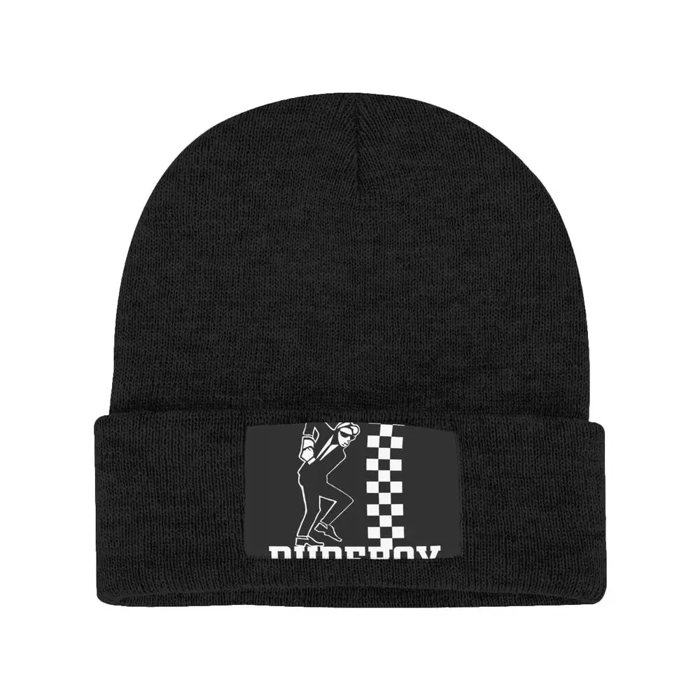 Skanking Rudeboy Ska Trojan Skinhead Scooterist Selector Knitted Beanie Hat Beanies Cap Sports Splicing