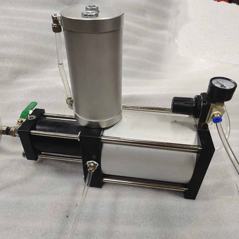 Booster cylinder, special for pneumatic fixture, increased force, hydraulic station 1.5 kW