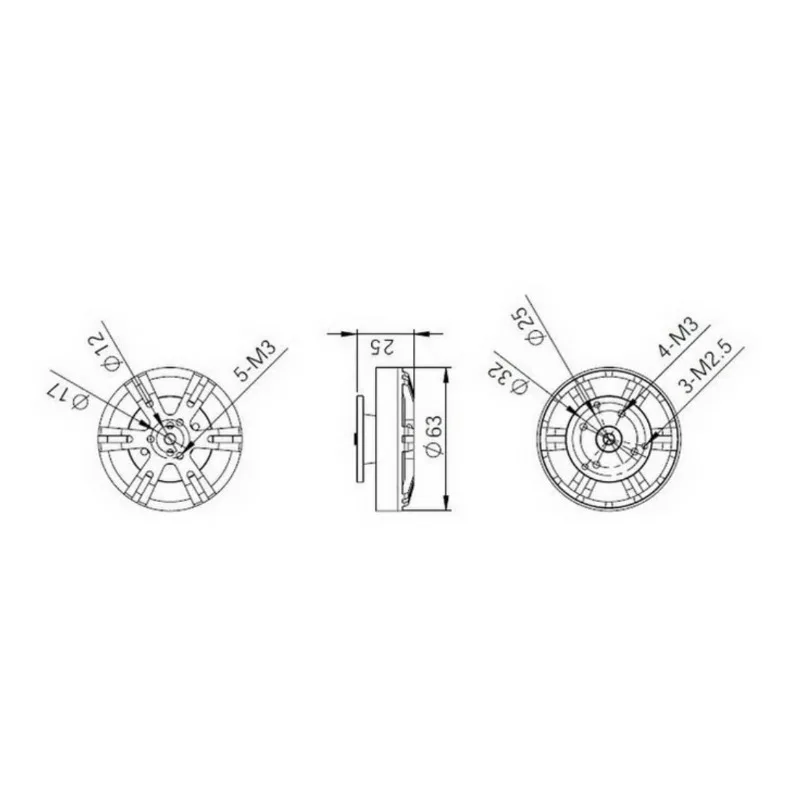 2 قطعة BE5208 330KV 5208 فرش السيارات موتور تيار مباشر