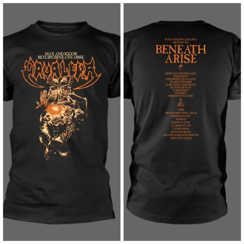 

Fashionable Short-sleeved Sporty T-shirt with Death Metal Band Print, Breathable and Suitable for Daily Wear