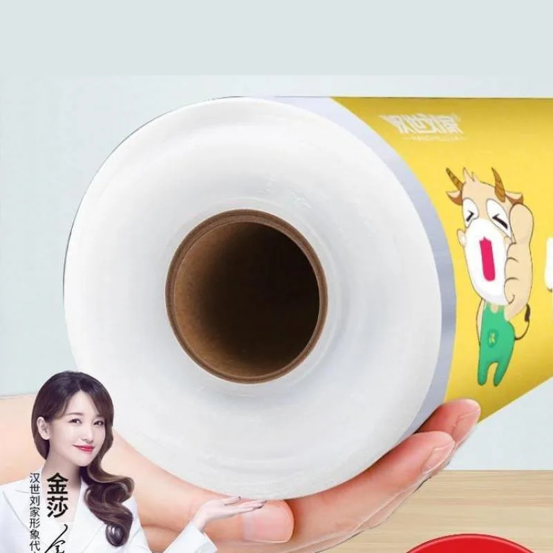 Large Roll Fresh-keeping Film PE Food Household Economic High Temperature Resistant Kitchen Food Packaging Food Wrap Food Cover