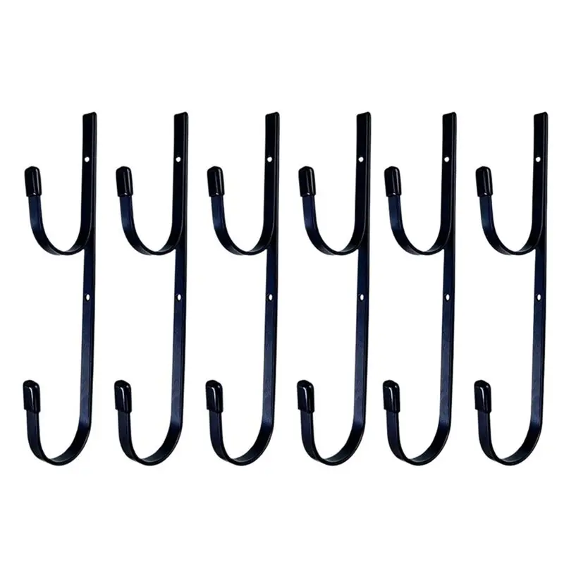 HOES-Metal For Pool And Garden Tools- 6-Pack For Pool Pole Hangers Brackets