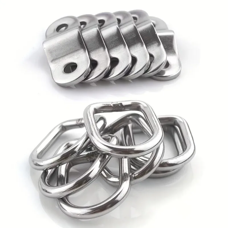 11 D-Rings + 22 Screws Thickened D-Ring Tie Downs, Anti-Corrosion for Truck, RV, Trailer Cargo Binding