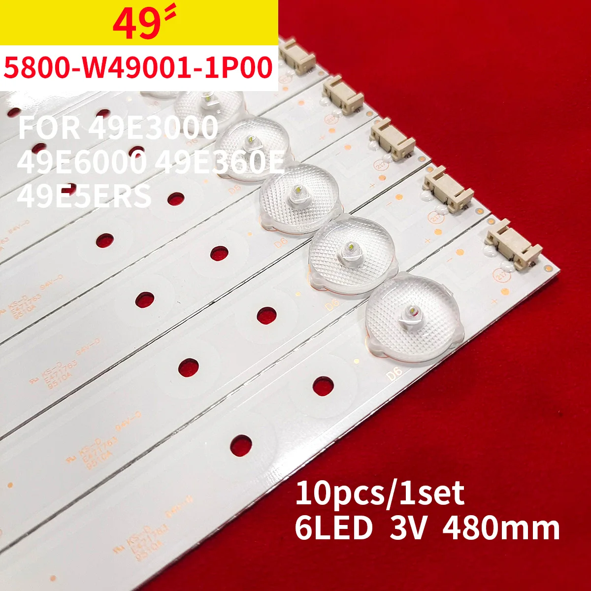 TV LED B4930FHD 49inch LED Backlight Strip 5800-W49001-1P00 5800-W49001-2P00 5800-W49001-DP00 RDL490FY