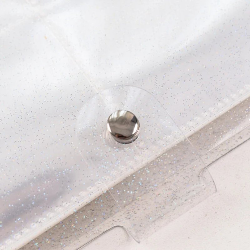 6 Holes Loose-Ring Binder With 200 Pockets PVC Portable Photo Album Transparent Album