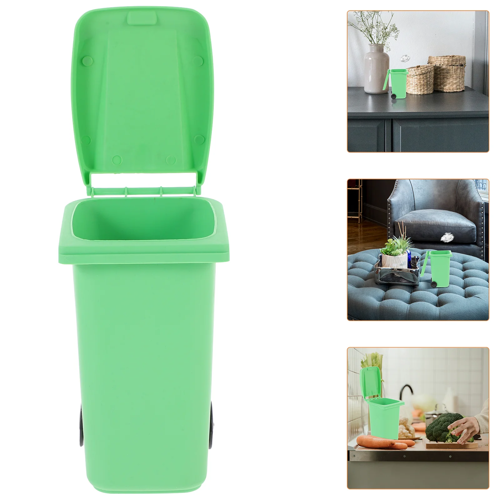 Storage Barrel Trash Can Pen Holder Work Garbage Cans Thing Plastic Mini Bin for Home