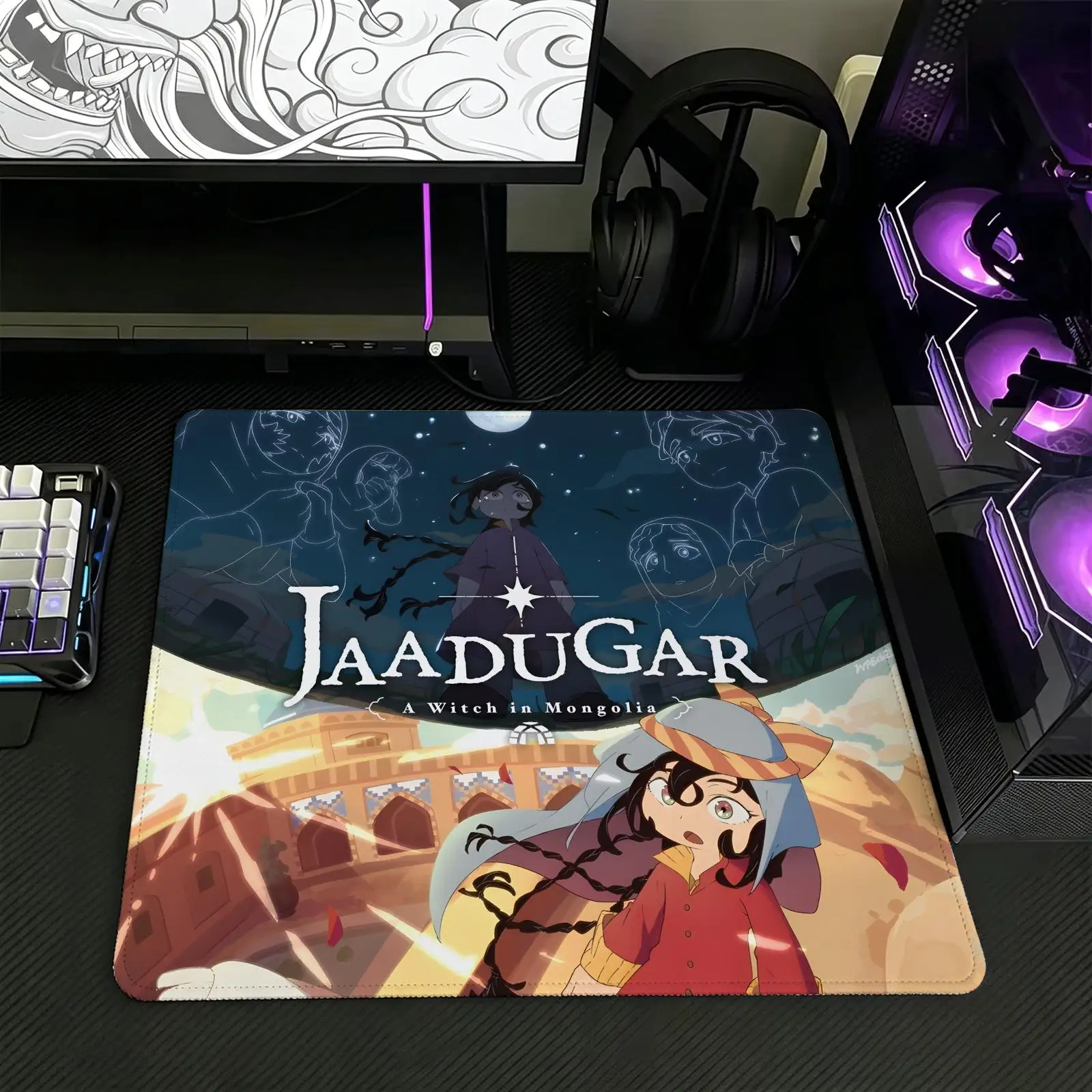 A Witch's Life in Mongol Regular gaming mouse pad  Office mouse pad Laptop desk mat Stitched edge S/M/L size mouse pad