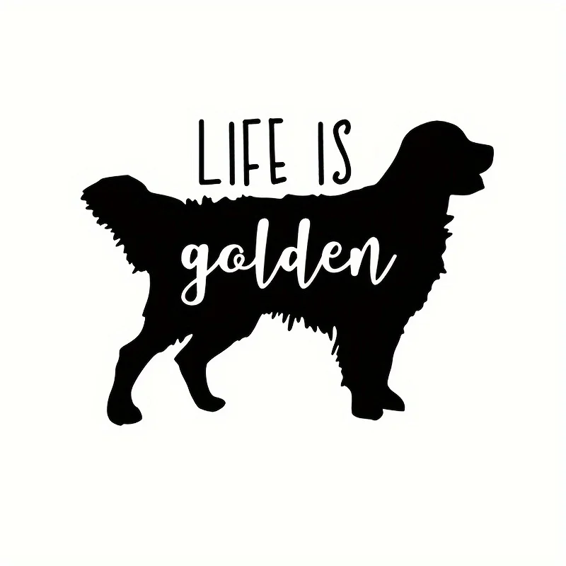 Durable Vinyl Sticker - Adorable Golden Retriever Car Decal - Weatherproof, Eye-Catching Design - Perfect Pet Lover Accessory