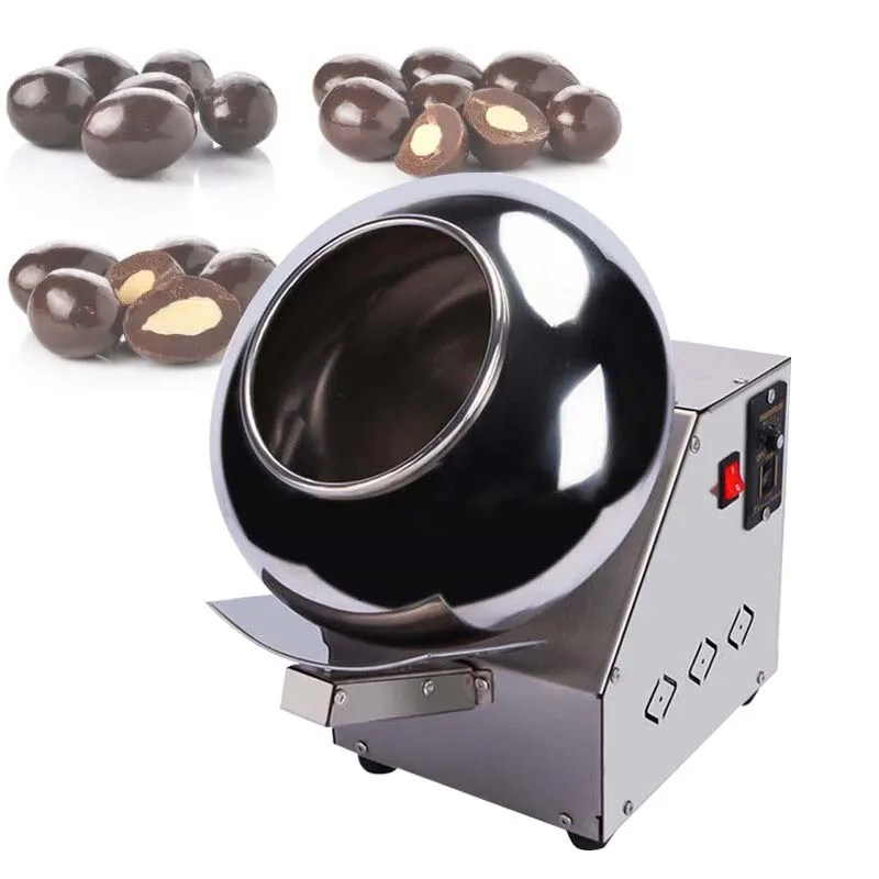 PBOBP Electric 110V Peanut Sugar Coating Machine Stainless Steel Chocolate Coater Rounding Pills Film Coating Polishing Machine