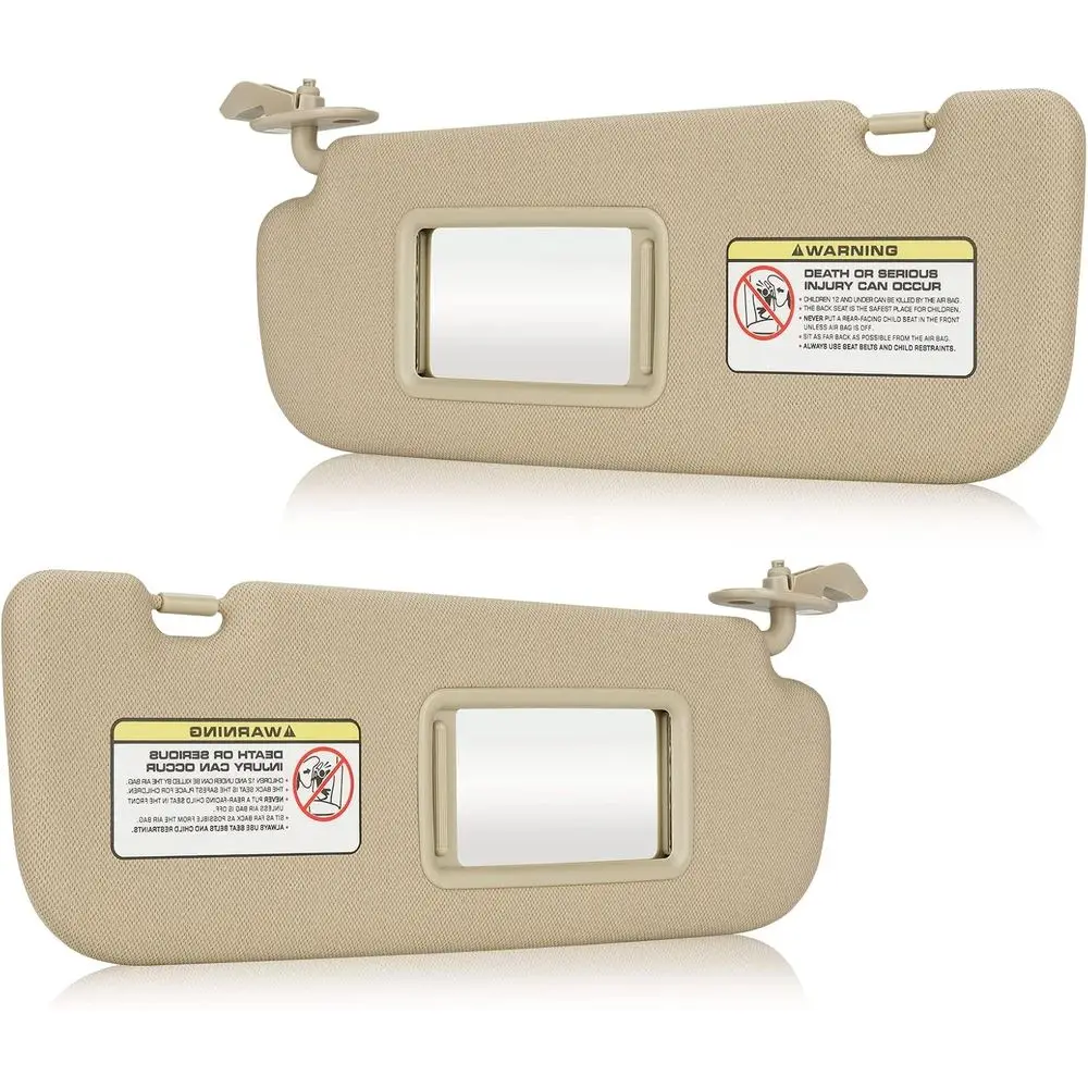

Side Sun Visors for 2011-2015, Replace or 852103X000TX, 852203X000TX Beige, Without Light