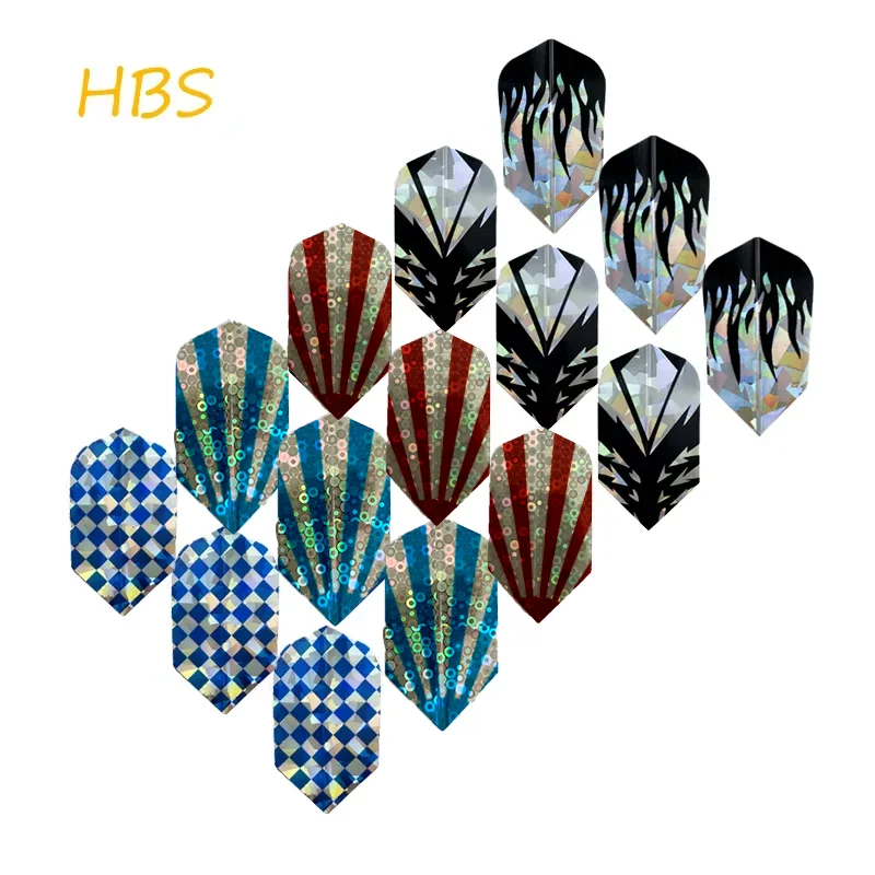15pcs Slim Dart Flight High Quality PET Dart Wings Exquisite Laser Narrow Blade Style Soft and Hard Dart General Accessories
