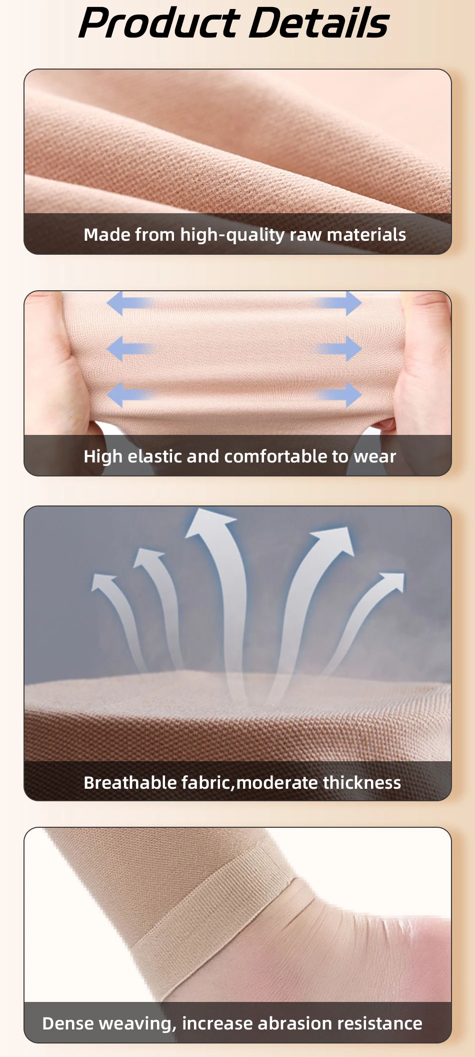 Legbeauty Extra Große Unisex Medizinische Kompressionsstrümpfe für Krampfadern 20-30mmHg Fußlose Kompressionshose S-5XL – Detail 5