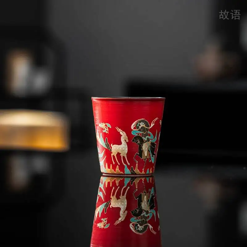 The Nine-Colored Deer Of Dunhuang Personal Use Household Master Cup, Kung Fu Tea Set, Gift, National Trend