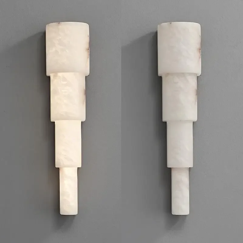 Moderno simples lâmpada de mármore espanhol luz francesa designer luxo sala estar fundo quarto